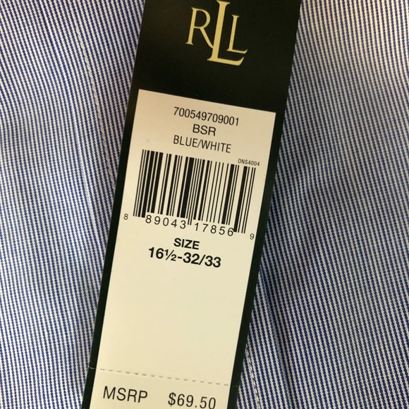 Lauren R Lauren Non-Iron Classic Dress Shirt - Picture 11 of 12